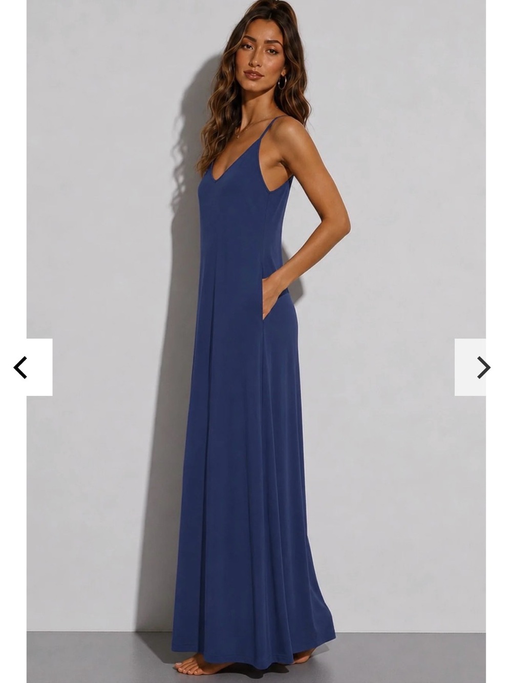 Skivys | Navy V-Neck Maxi Dress, Size S ✨